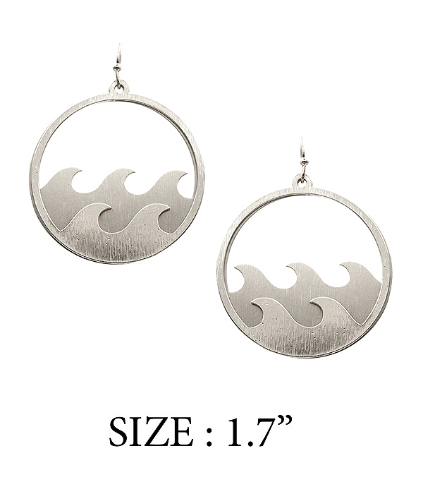 Wave ring earring