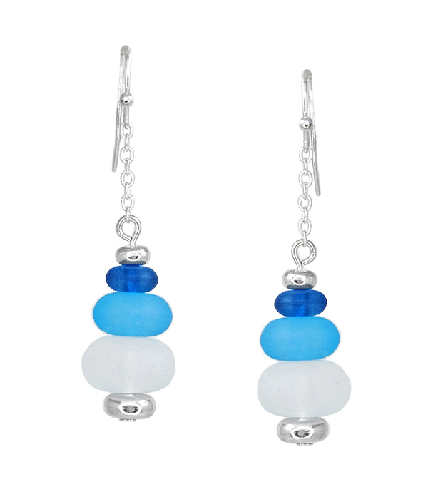 Sealife theme multi seaglass earring