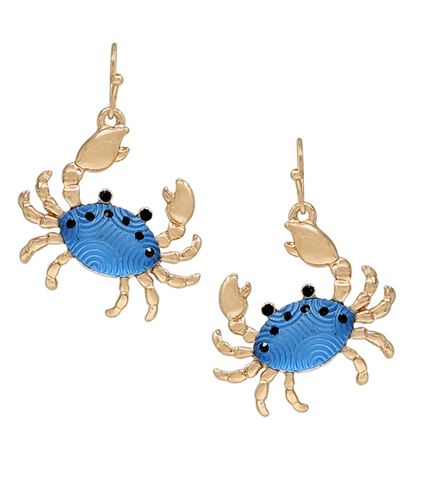 Sealife theme acrylic bead earring - crab