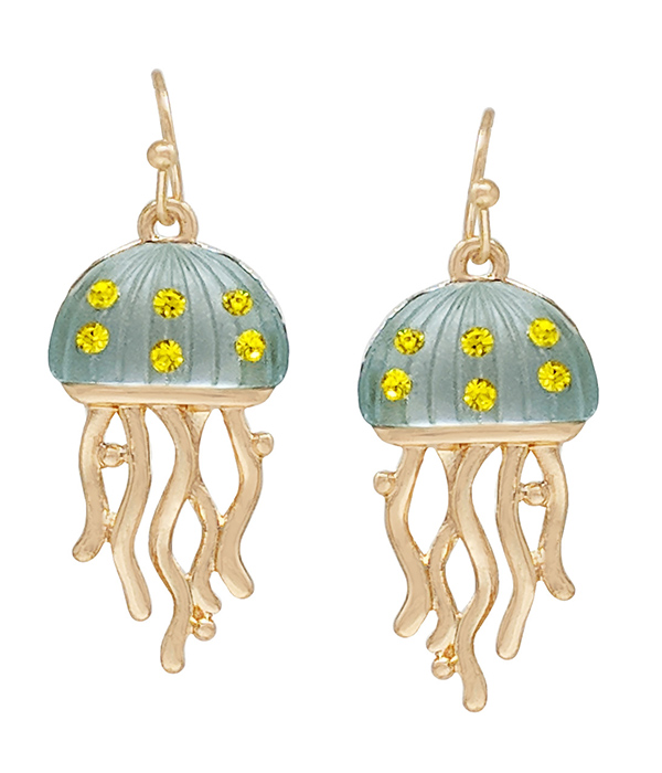 Sealife theme acrylic bead earring - jellyfish