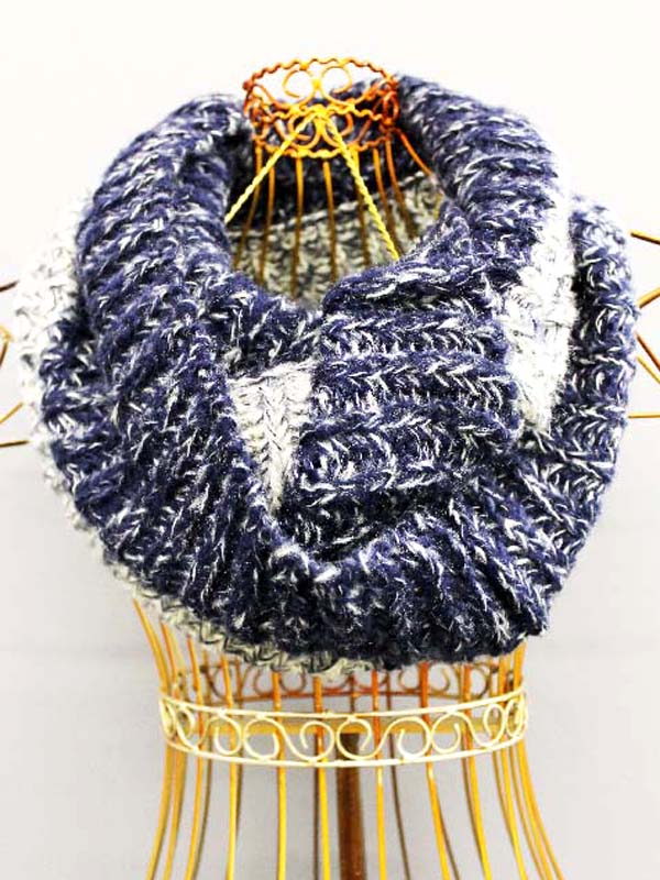 100% acrylic knit ombre infinity muffler