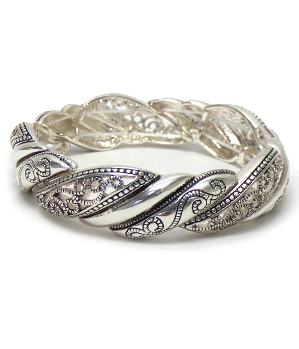 Textured metal bracelet