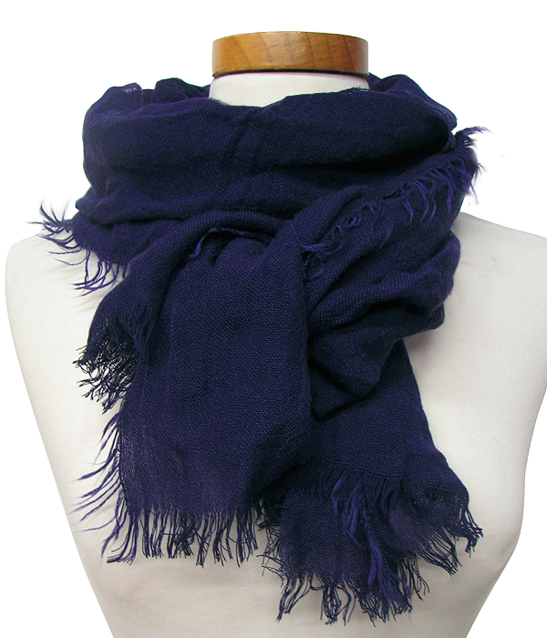 100% acryl solid fringes all over scarf