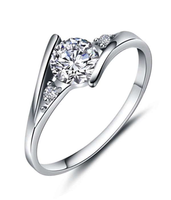 Cubic zirconia engagement ring