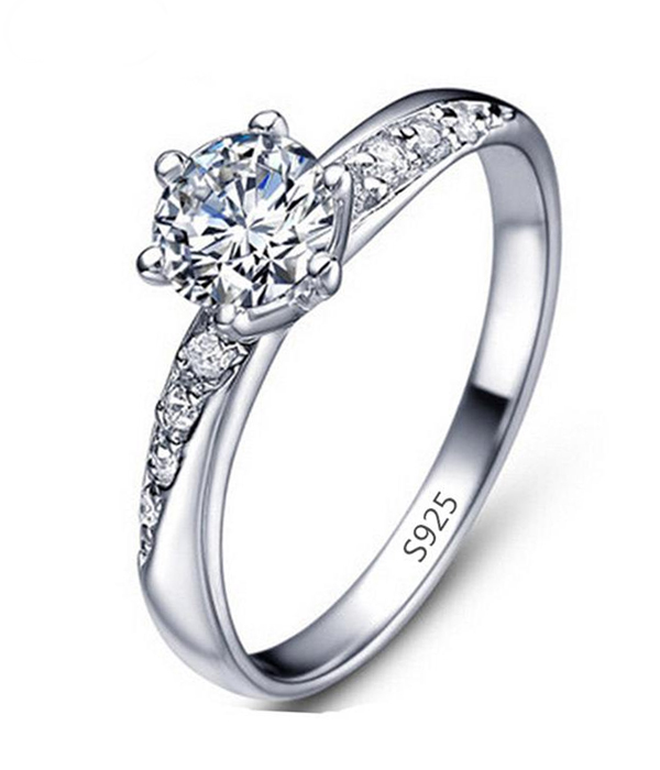Cubic zirconia engagement ring