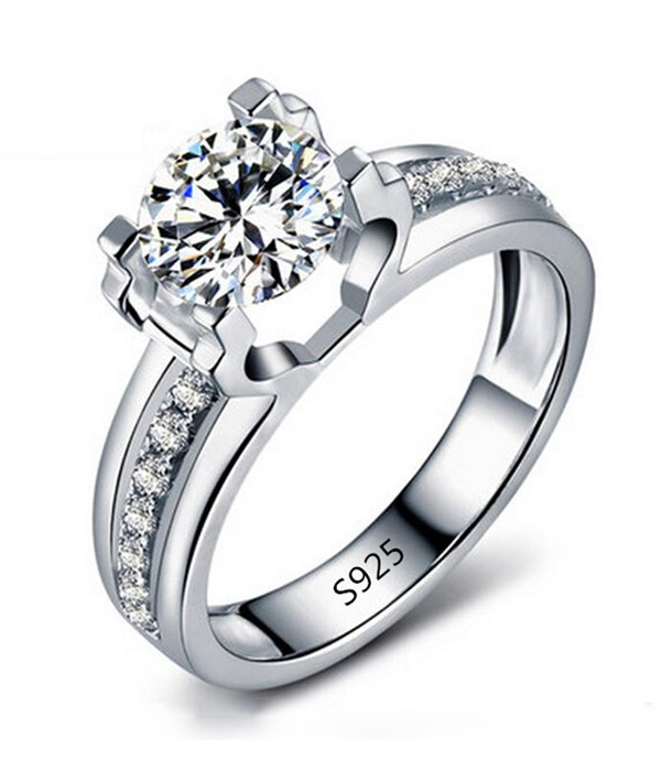 Cubic zirconia engagement ring