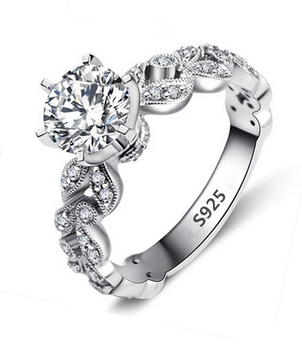 Cubic zirconia engagement ring