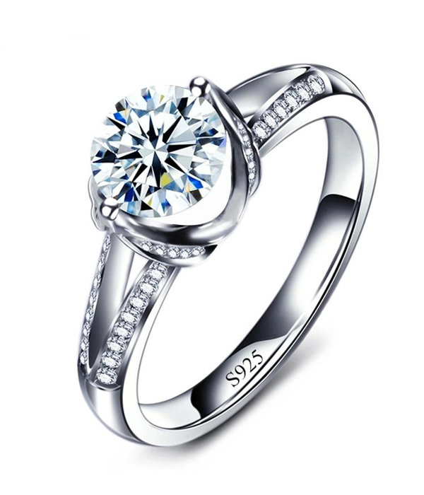 Cubic zirconia engagement ring