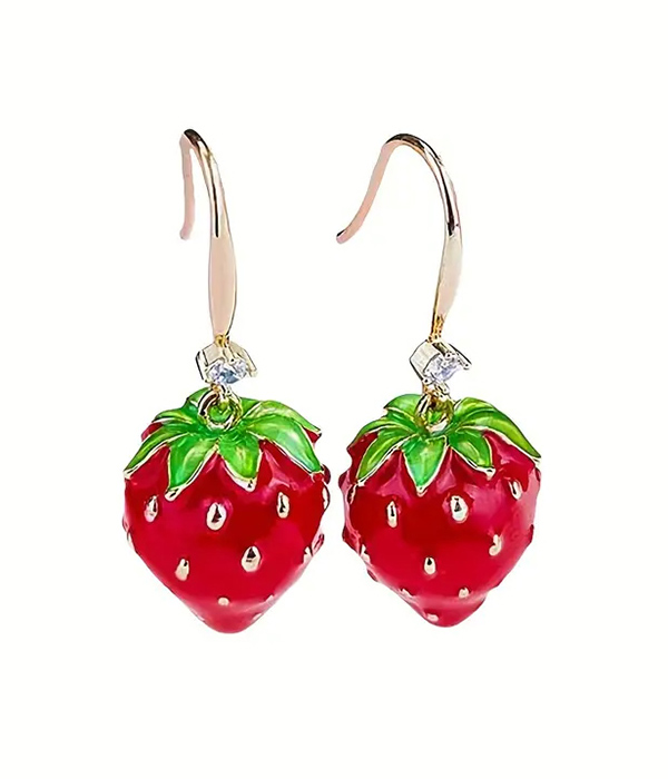 Strawberry earring