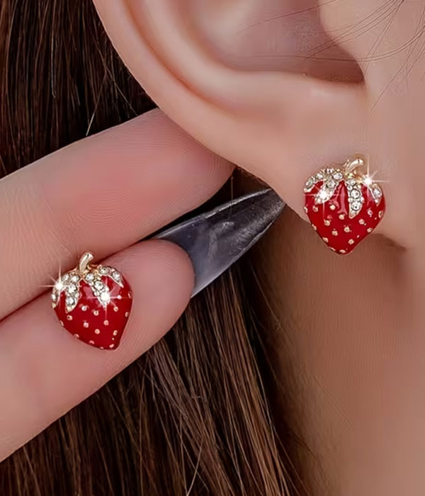 Strawberry earring