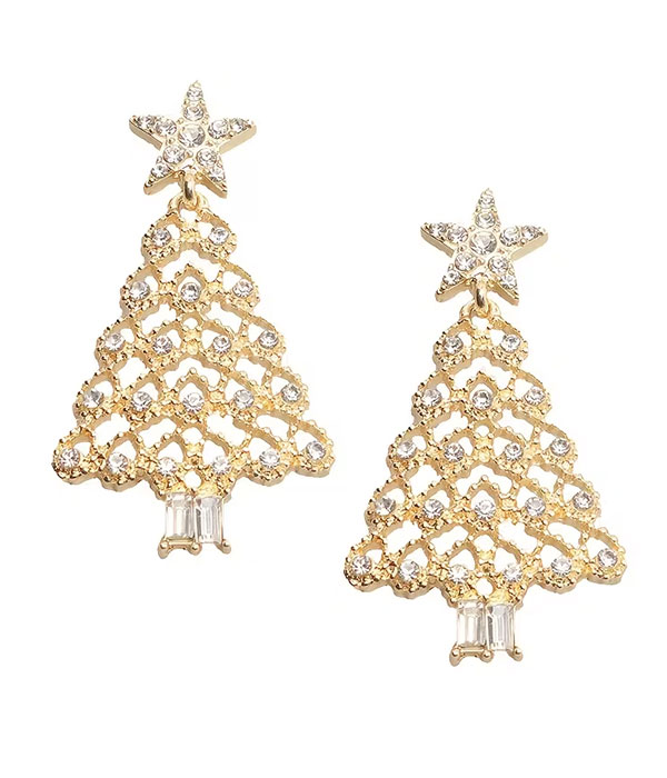 Christmas tree earring