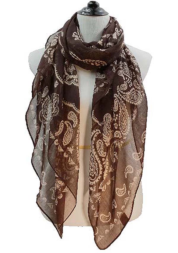 Designer look paisley bandana scarf