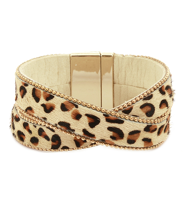 ANIMAL PRINT DOUBLE LAYER MAGNETIC BRACELET