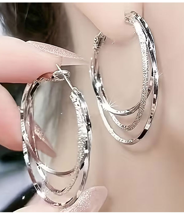 Multi layer hoop earring