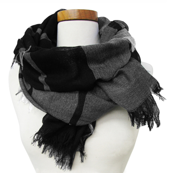 100% polyester twin stripe scarf