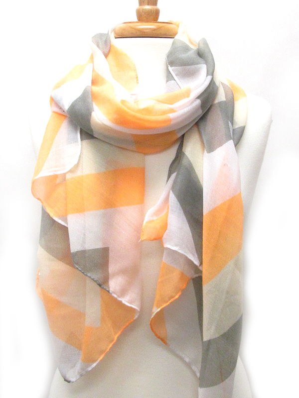 Chevron pattern scarf