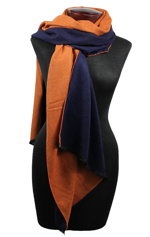 Cotton mix super soft reversable blanket scarf or shawl