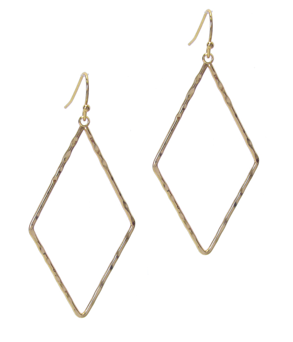 BRASS DIAMOND SHAPE EARRING