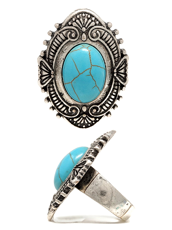 Turquoise stretch ring