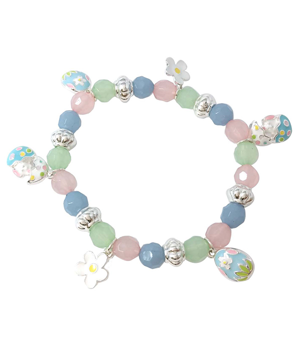 ESSTER THEME MULTI EPOXY CHARM STRETCH BRACELET