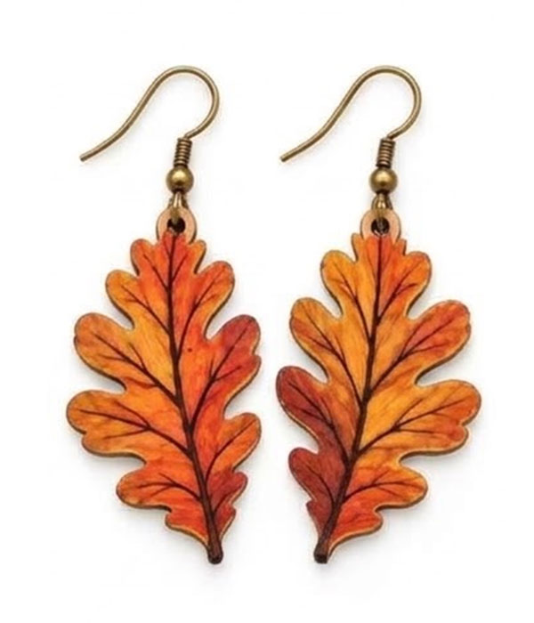 Pine tree wood earring