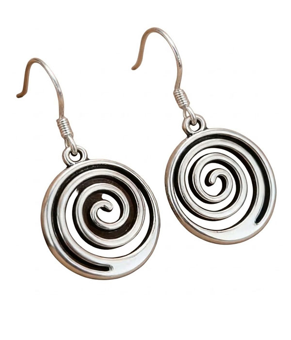 Spiral disc earring