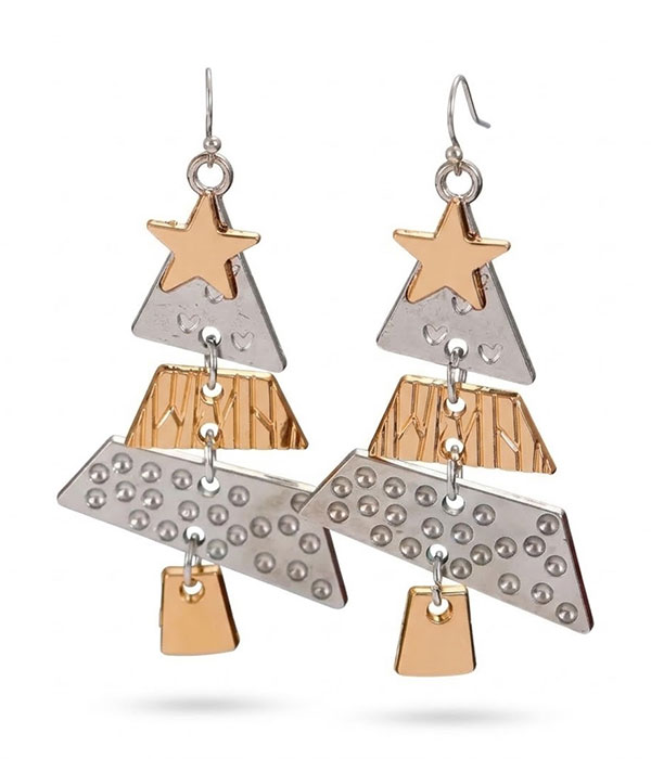Christmas tree earring