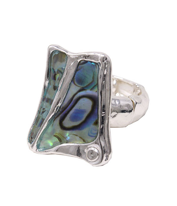 ABALONE STRETCH RING
