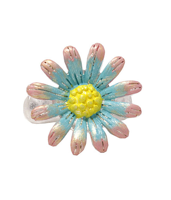 Garden theme stretch ring - paint flower