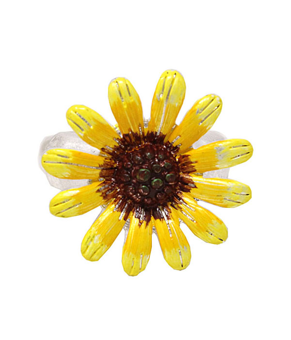 Garden theme stretch ring - paint sunflower