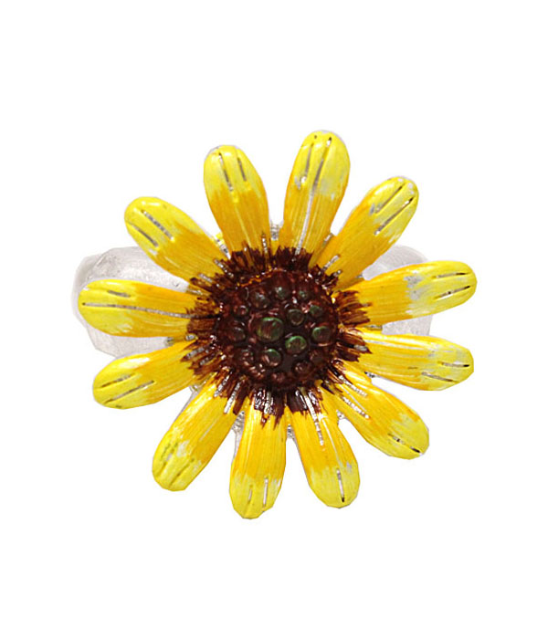 GARDEN THEME STRETCH RING - PAINT SUNFLOWER