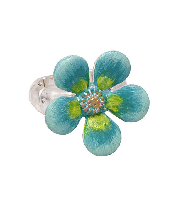 Garden theme stretch ring - paint flower