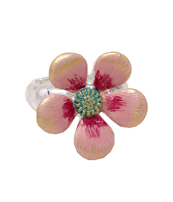 Garden theme stretch ring - paint flower
